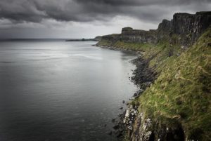 Isle of Skye Scotland, Kilt Rock is in the distance.